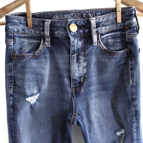 AE Destroyed High Rise Jegging 2 Preowned - Picture 2 of 10